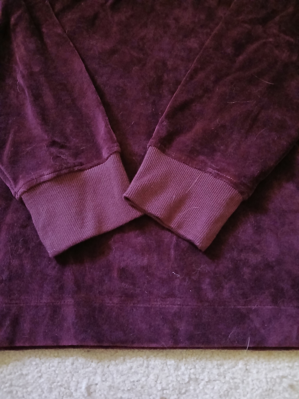 Pact Organic Velvet Plush Deep Red  Mock Turtleneck Medium - Picture 3 of 6